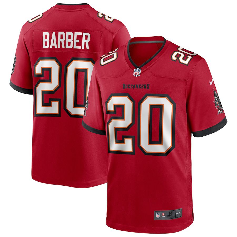 Men Tampa Bay Buccaneers 20 Ronde Barber Nike Red Game Retired Player NFL Jersey